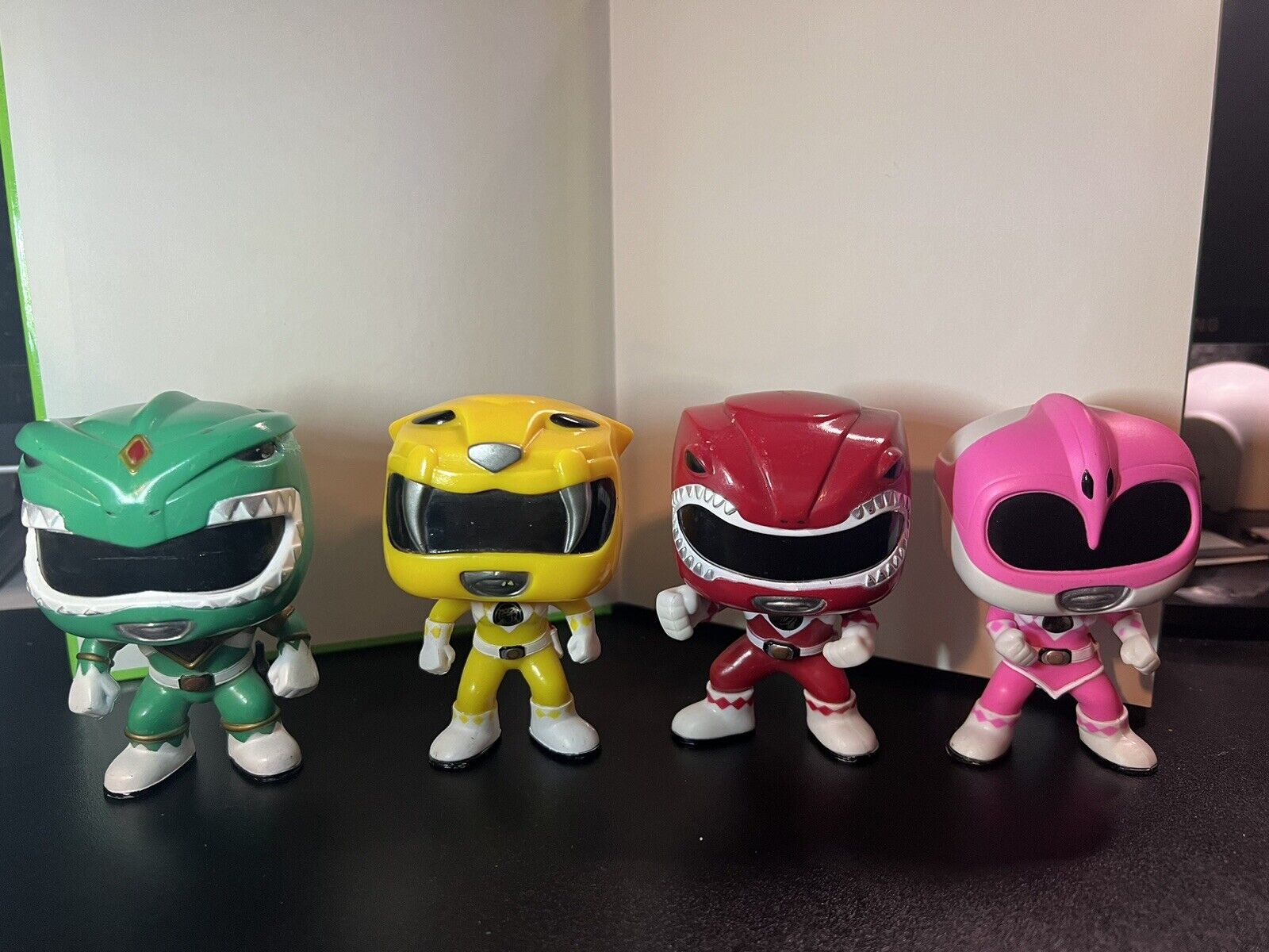 Power Rangers Funko Pop Lot Of 4 RED GREEN YELLOW PINK (no Box)
