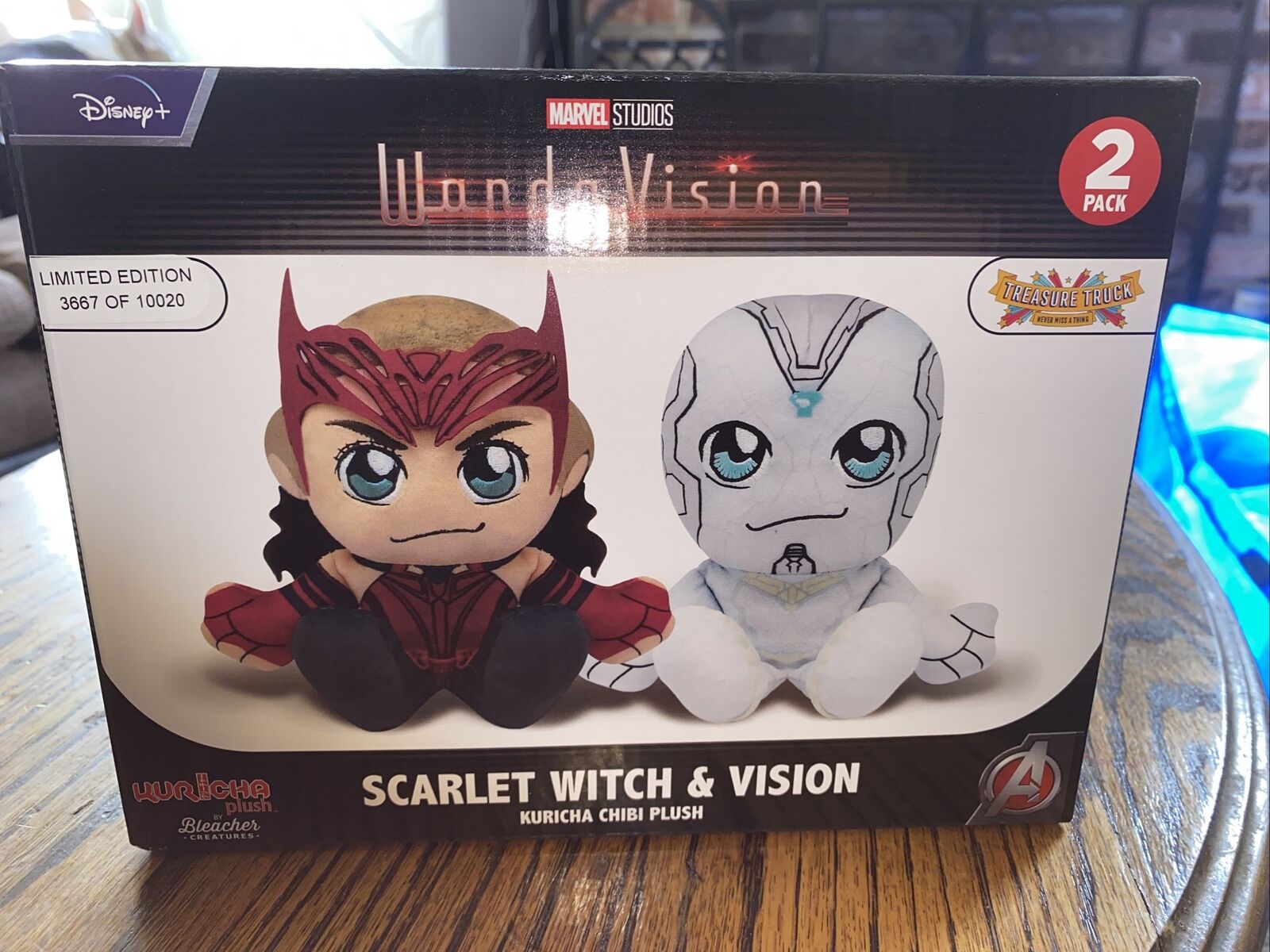New Marvel Studios Wanda Vision Scarlet Witch & Vision Kuricha Chibi Plush