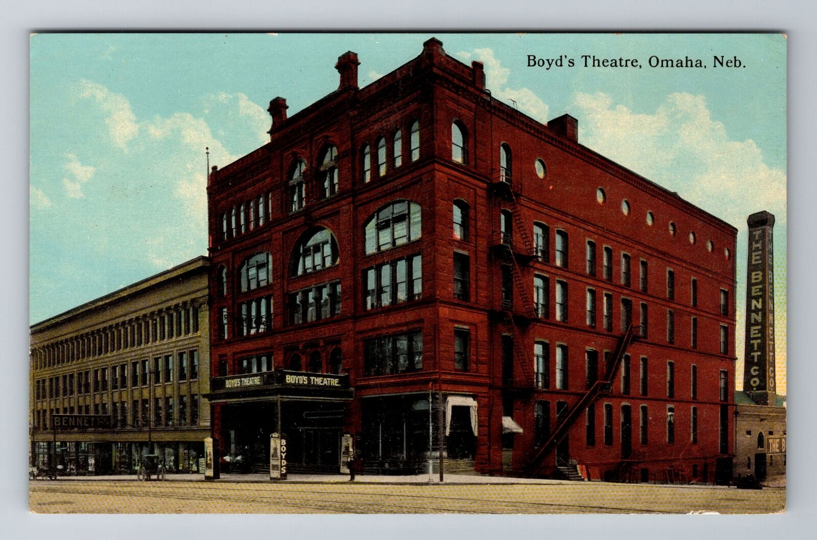 Omaha NE-Nebraska, Boyd\'s Theatre, Antique Vaudeville, Vintage Postcard