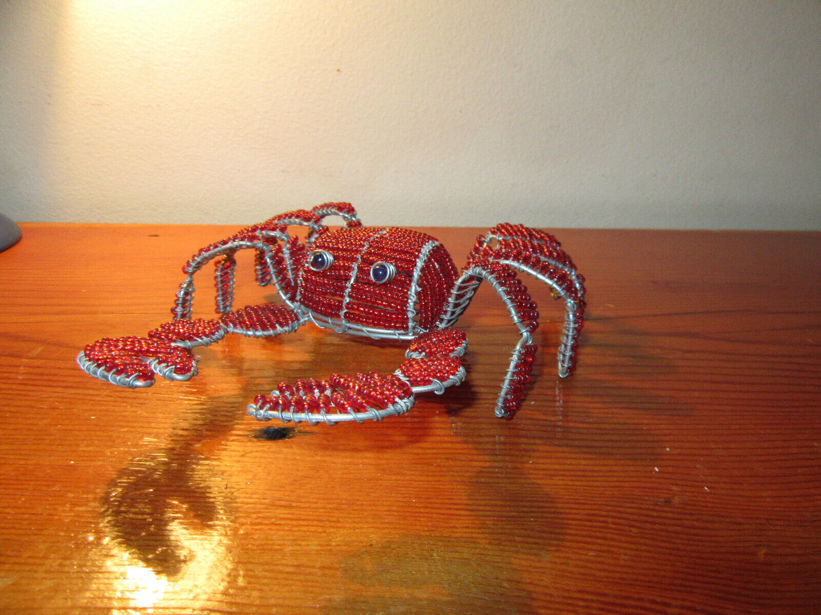  Red Crab Glass Beaded Shellfish handcrafted 7