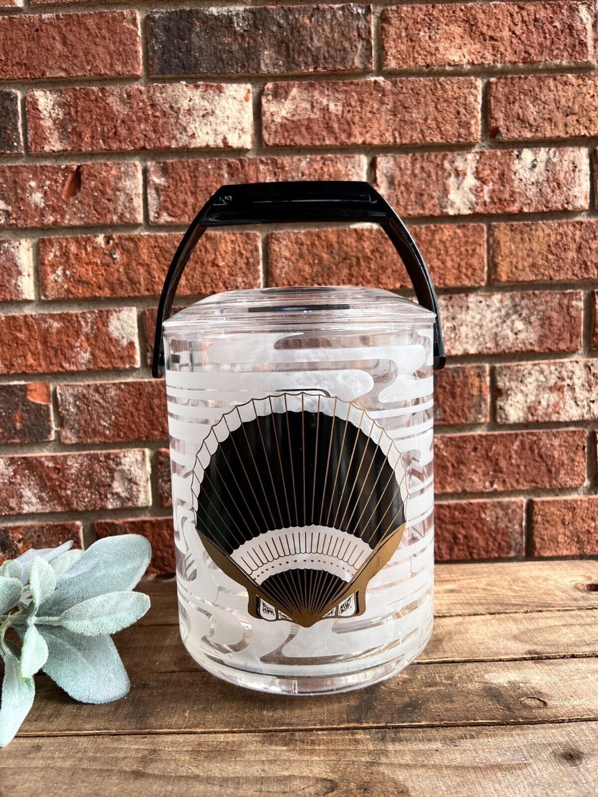 Vintage Culver SeaShell Ice Bucket Plastic Acrylic Retro 1960-70-80's Complete