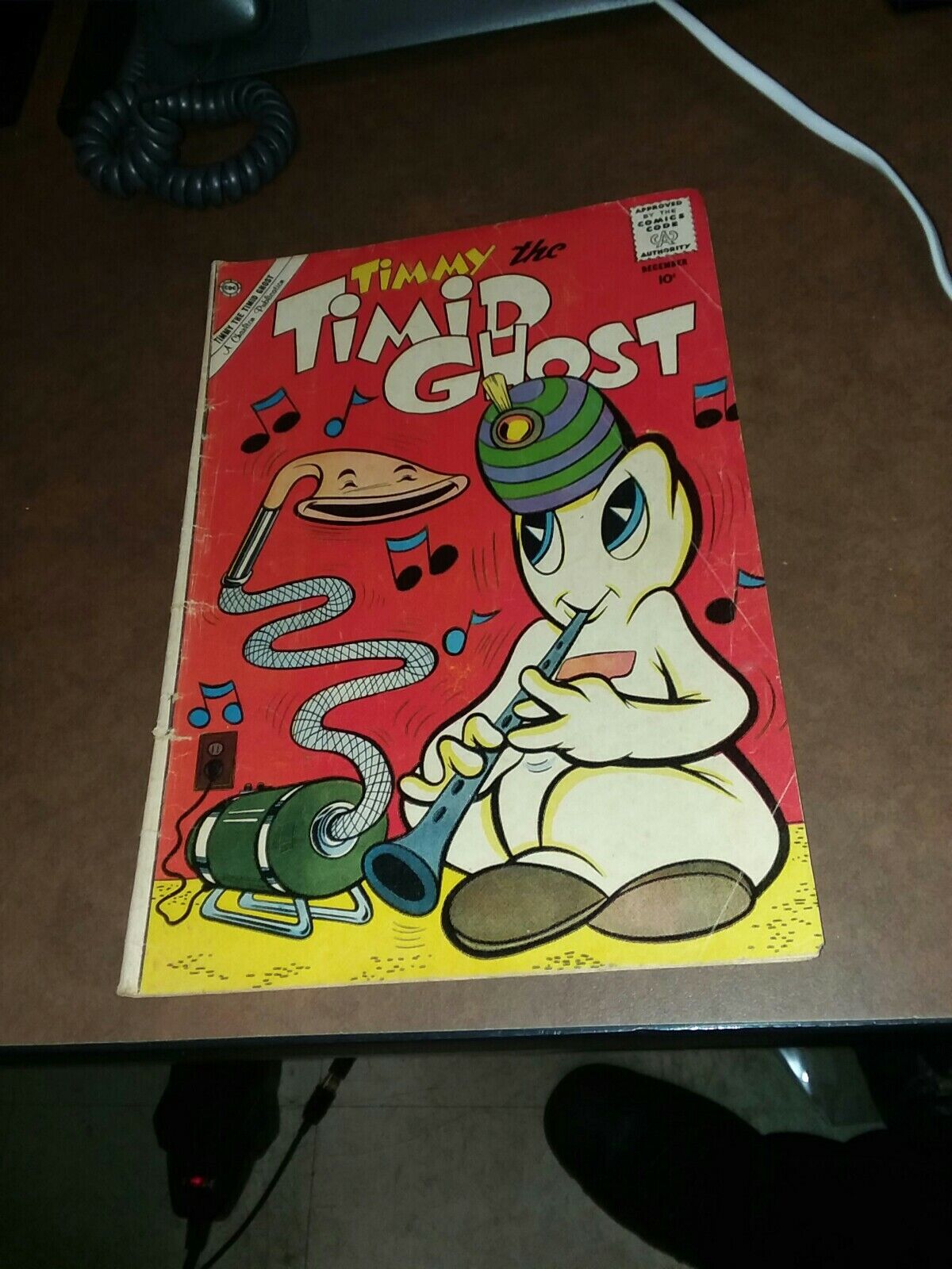 Timmy The Timid Ghost #24 charlton comics 1960 silver age cartoon vacuum cover