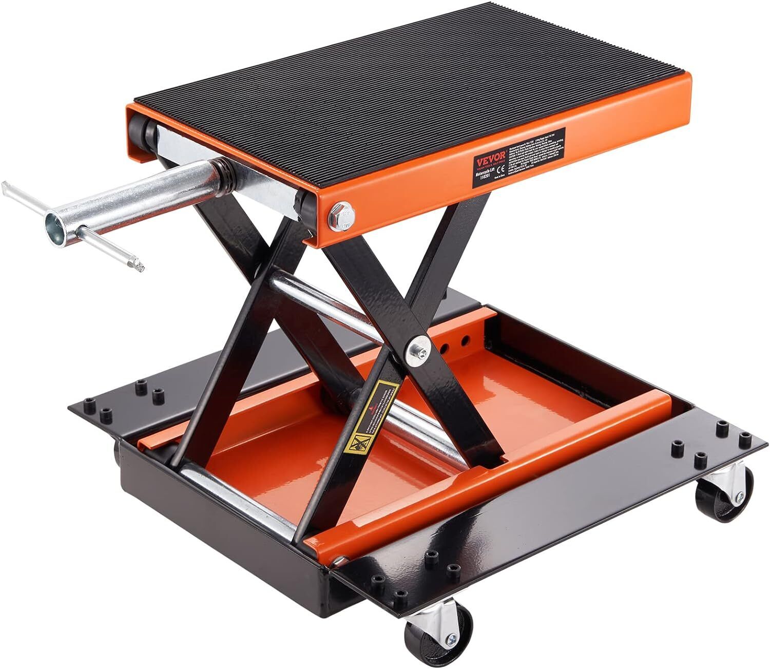 Motorcycle Lift, Motorcycle Lift ATV Scissor Lift Jack with Dolly & Hand Crank