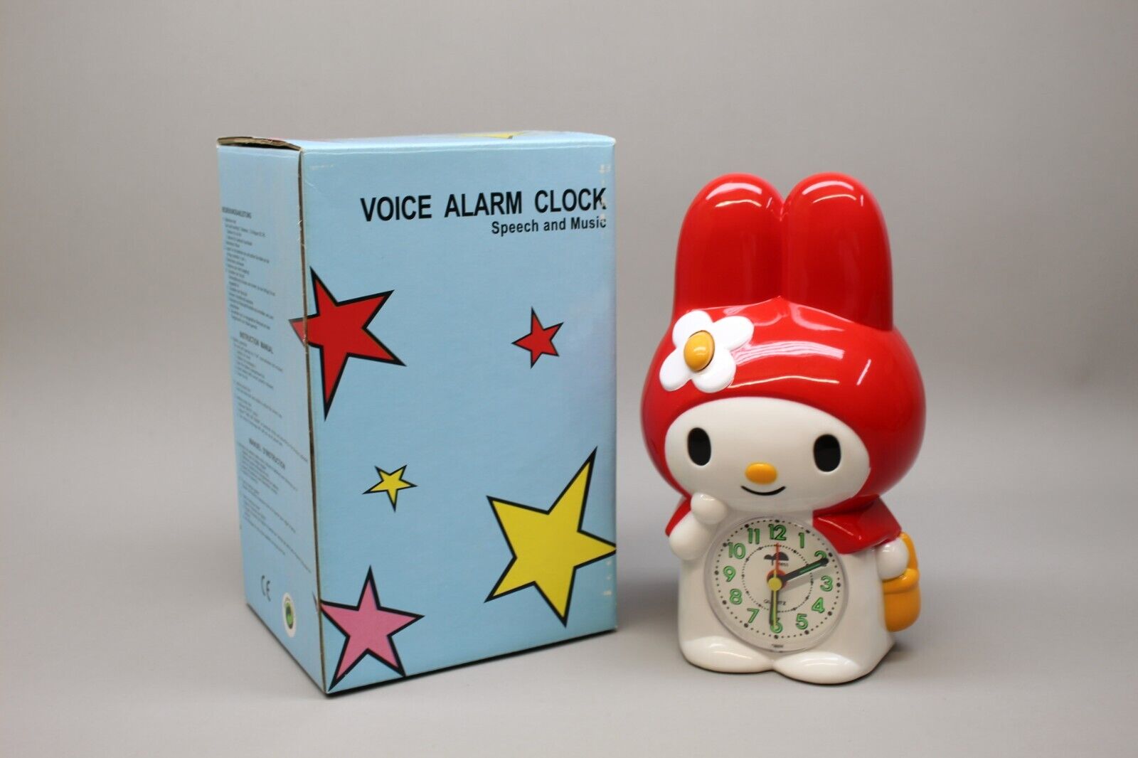 NOS HELLO KITTY MY MELODY BATTERY POWERED VINTAGE VOICE ALARM CLOCK