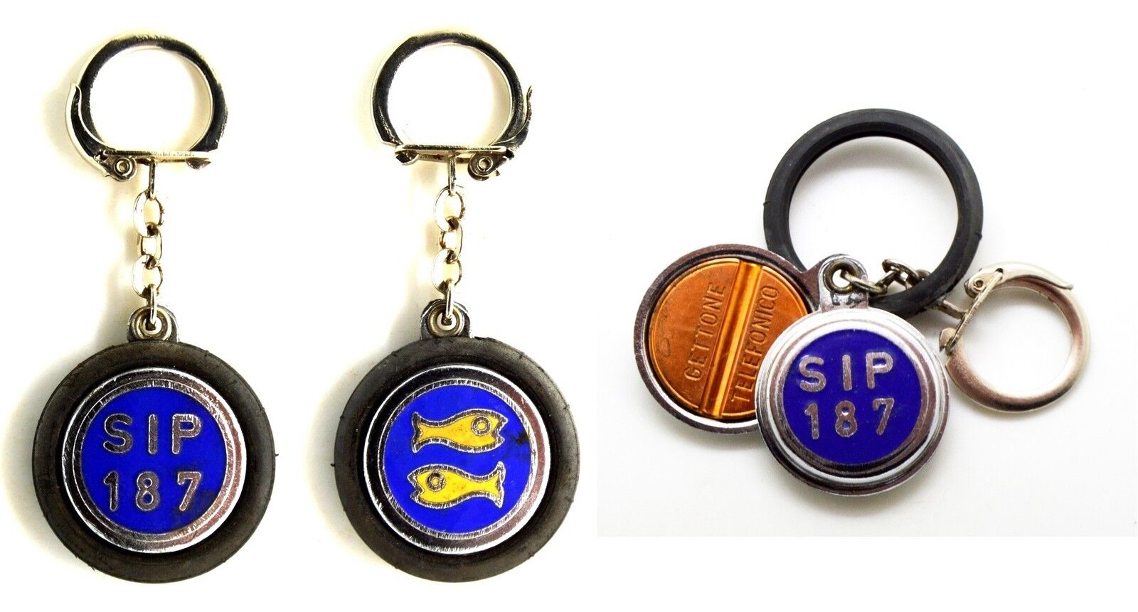 Keychain Sip 187 Opening With Token Telephone Inside - Fish Series Zo