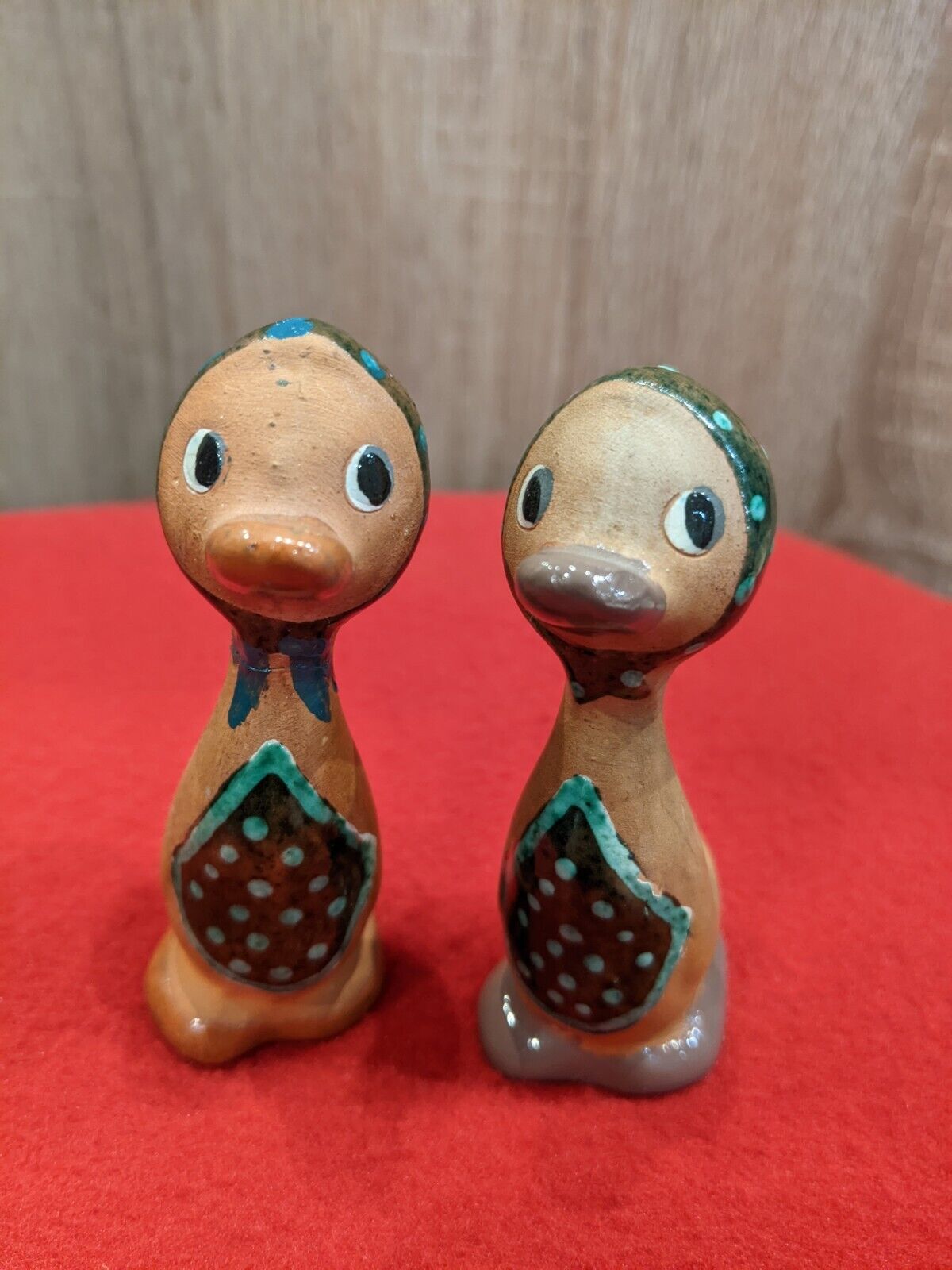Vintage Figurines Ducks Made of Clay - Folk Art of Ukraine - Handmade Ceramics
