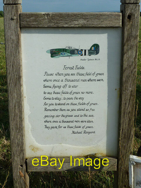 Photo 6x4 Forest Fields Poem at the site of Needs Oar Point airfield Link c2013