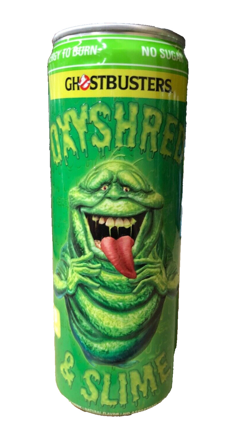 NEW EHPLABS X OXYSHRED GHOSTBUSTERS SLIMER ENERGY DRINK SUGAR FREE 1 12 FLOZ CAN