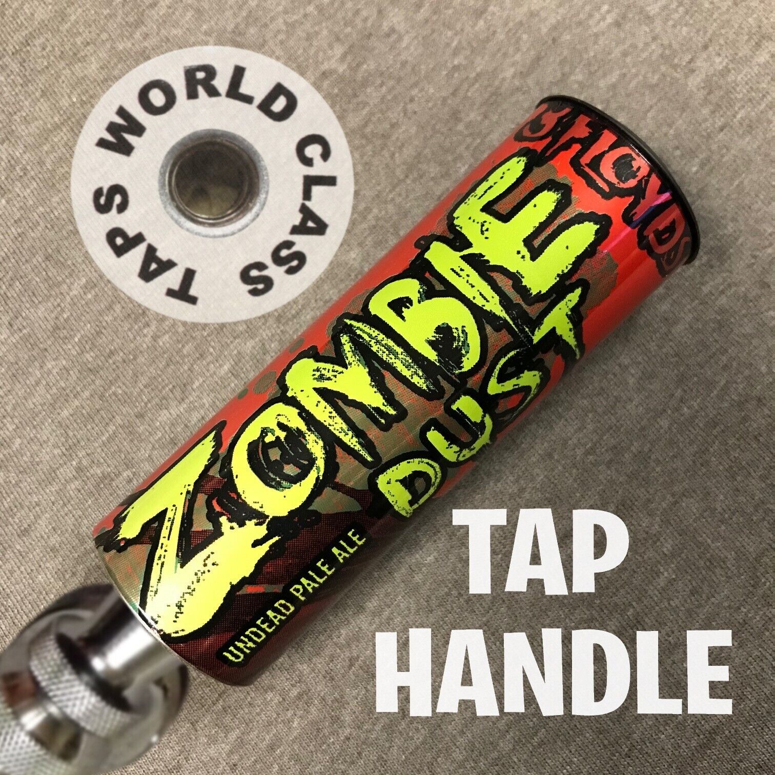 nice 4in short STUBBY 3 FLOYDS Zombie Dust BEER TAP HANDLE marker TAPPER PULL