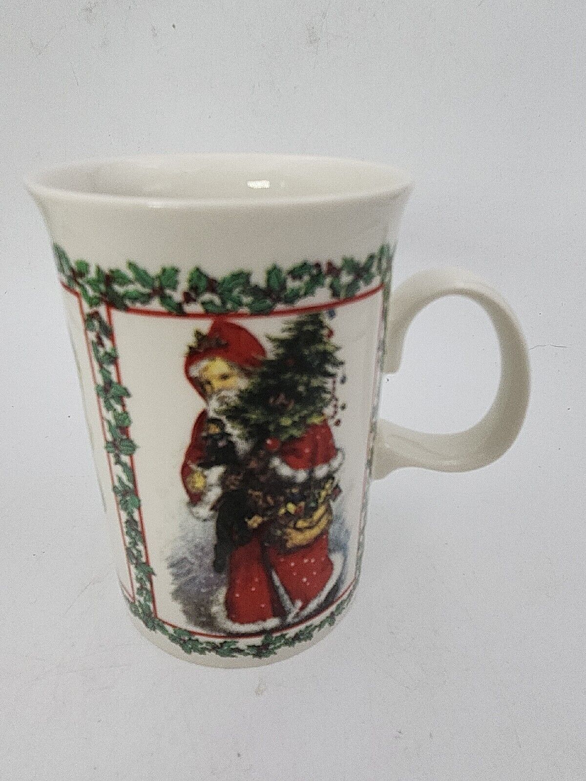 Dunoon Victorian Santa Merry Christmas Mug Cup Stoneware Made in Scotland 
