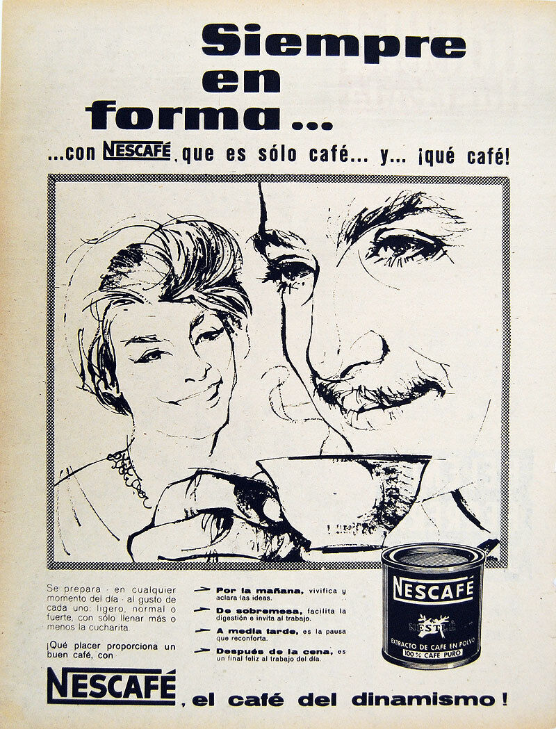 Nescafe advertising. Original 1959