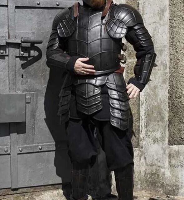 Medieval Full Body Dark Drake Armor Full Suit Larp Cosplay Costume Reenactment