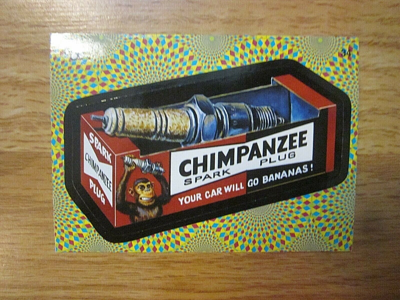 Wacky Packages Card CHIMPANZEE 2008
