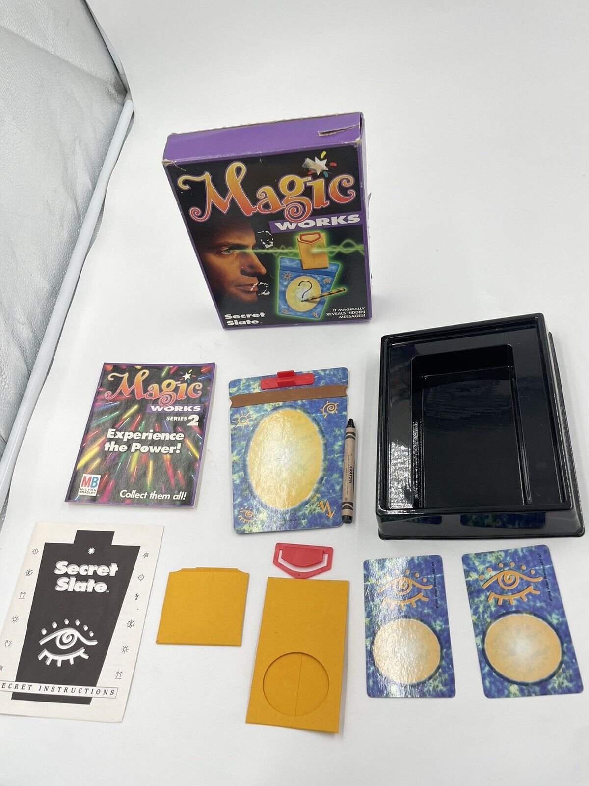 Vintage (1994) Milton Bradley ~ Magic Works Secret Slate Magic Trick ~ Complete