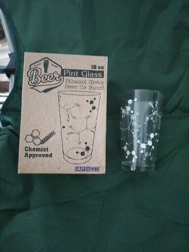 Barbuzzo 16 Oz Beer Pint Glass Chemistry Ethanol Gives Beer Its Buzz Humor Geek