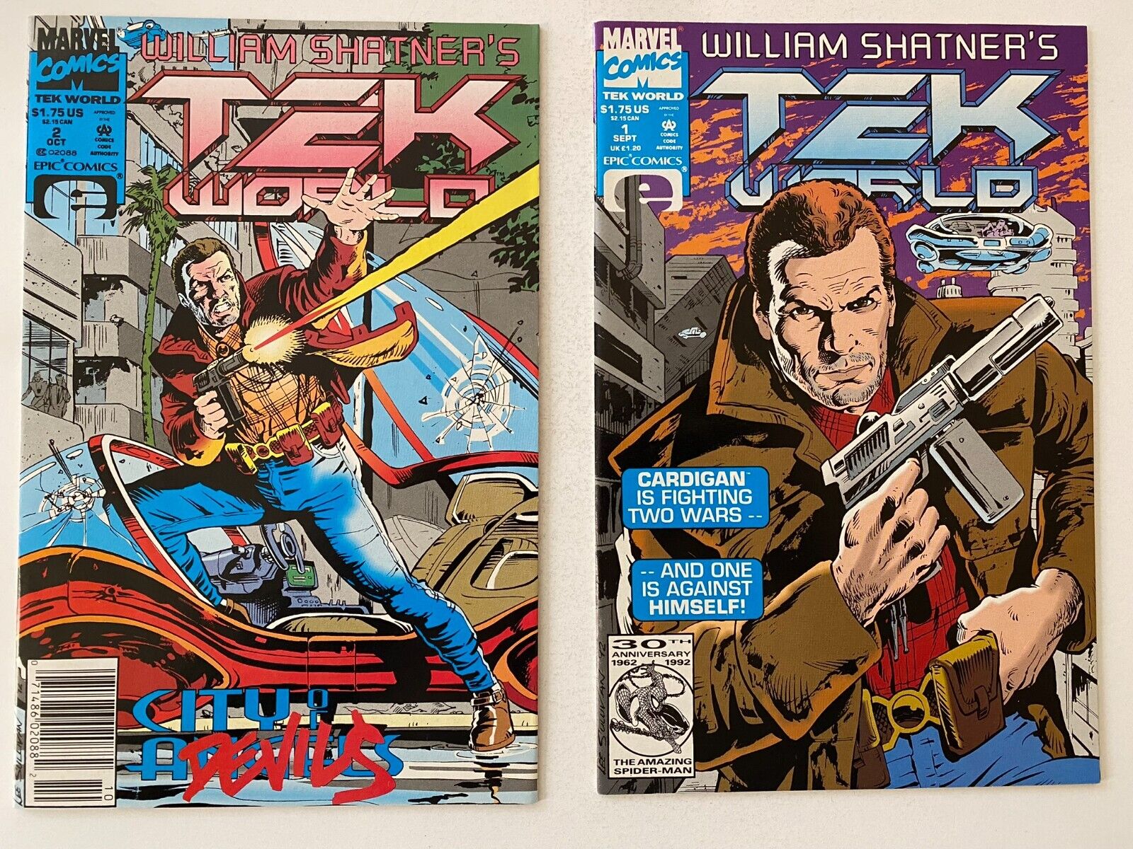 William Shatner's Tek World 1 2 Marvel Comics Epics Comics Lot