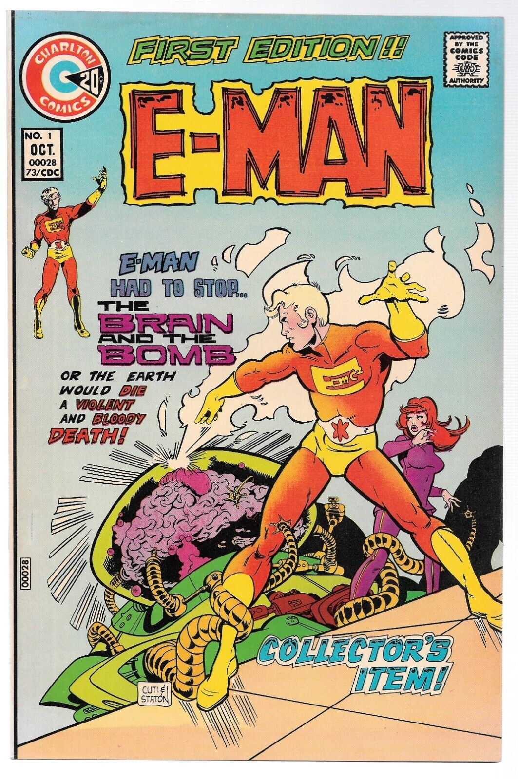 E-Man #1 (10/1973) Charlton Comics Origin & 1st App Key Issue