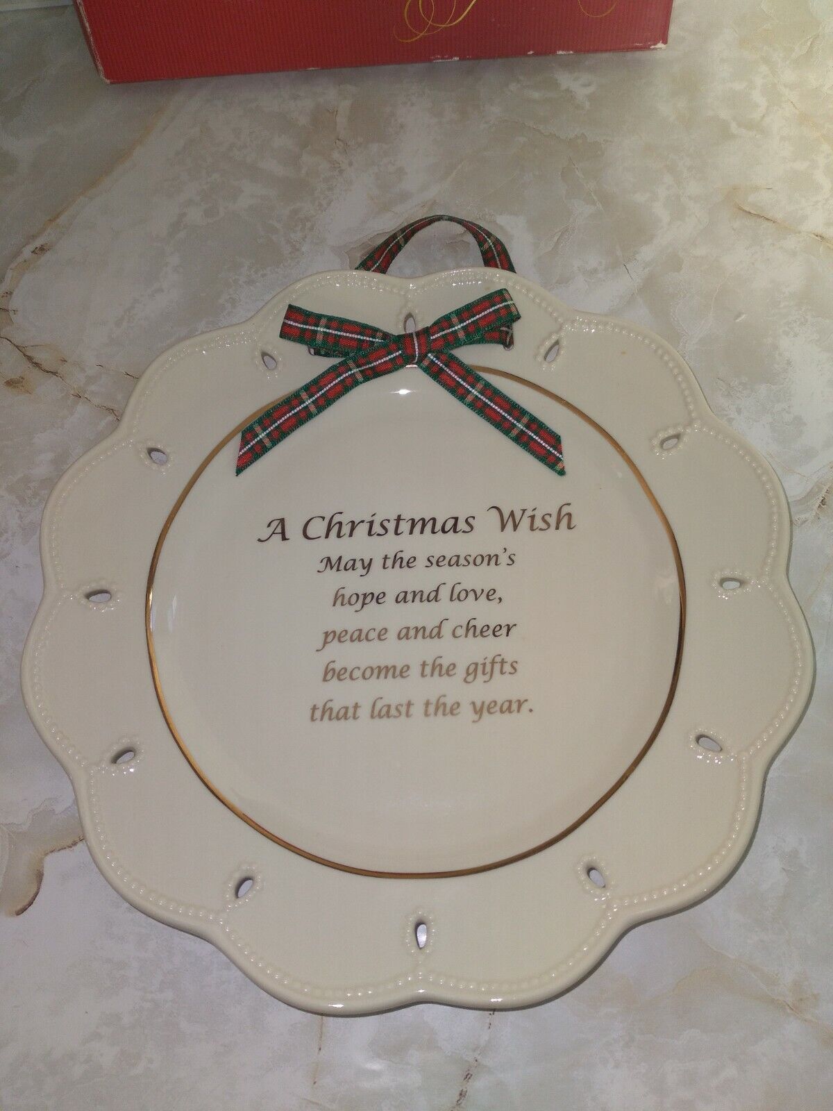 Lenox for the Holidays Giftables Christmas Wish Plate HOLIDAY SEASON CELEBRATION