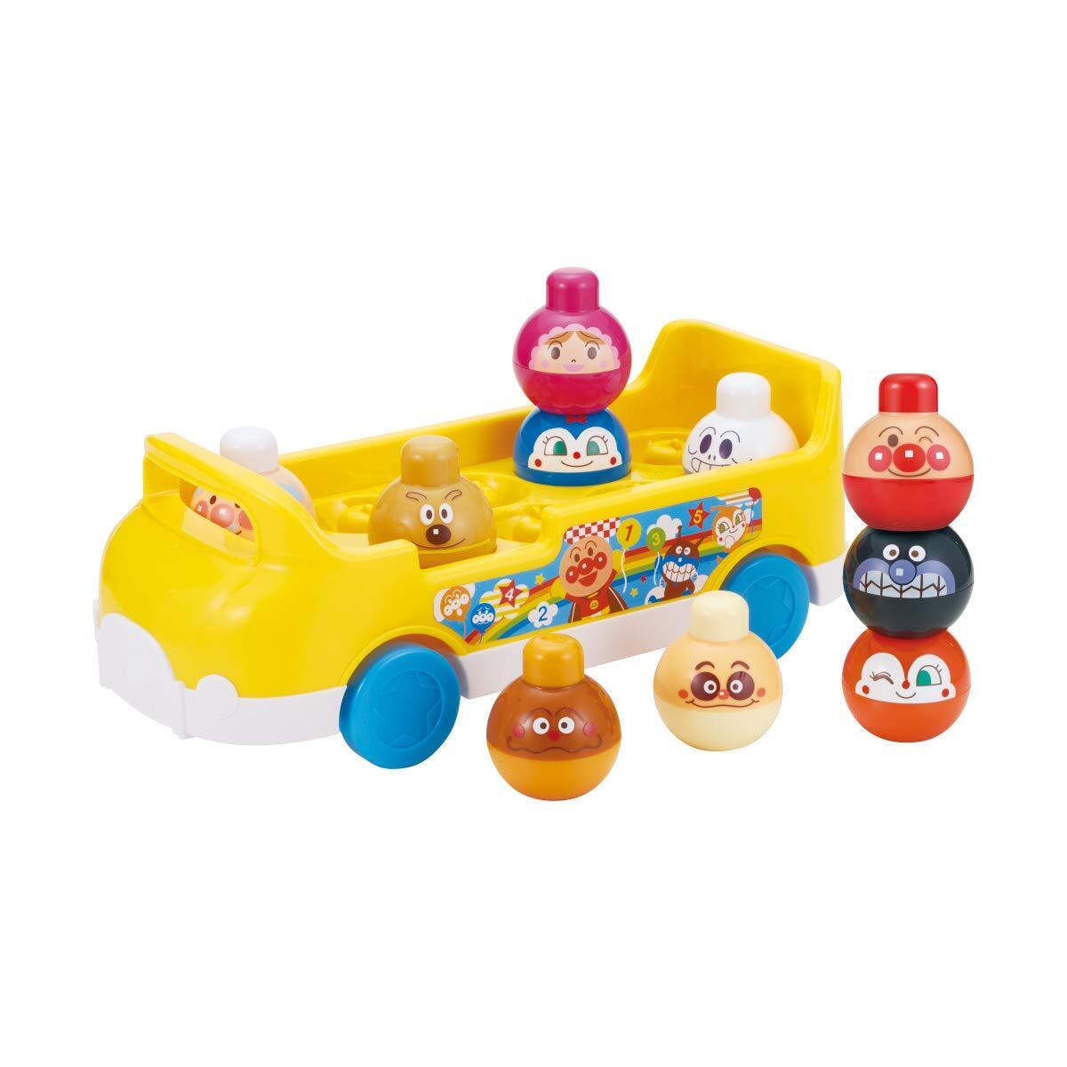 Baby Lab Anpanman Educational Toy Counting Tsumitsumi Bus Stacking Blocks Bandai