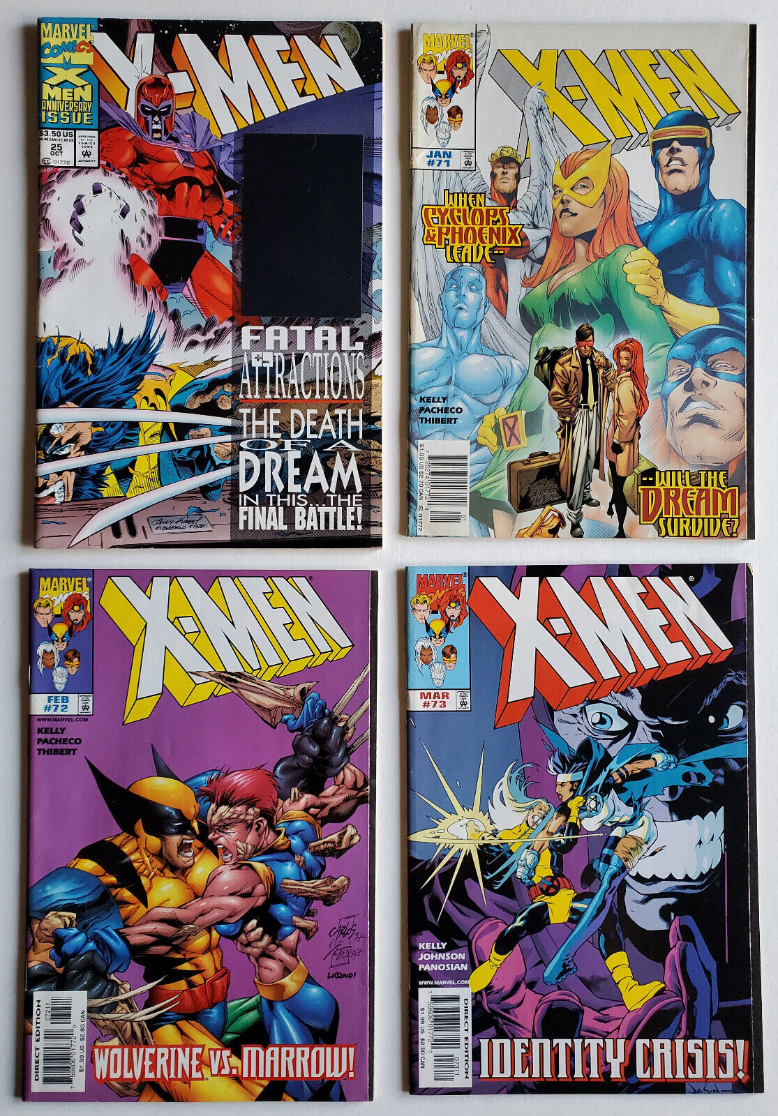 Lot of 35 X-Men Marvel Comics X-Men 25 Fatal Attractions 1993 71 72 73 80 88 95