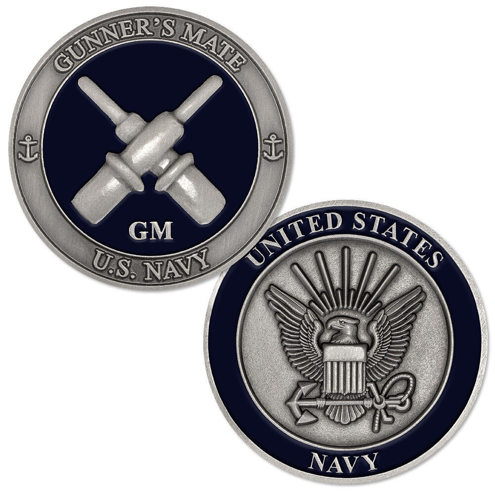 NEW U.S. Navy Gunner\'s Mate (GM) Challenge Coin.
