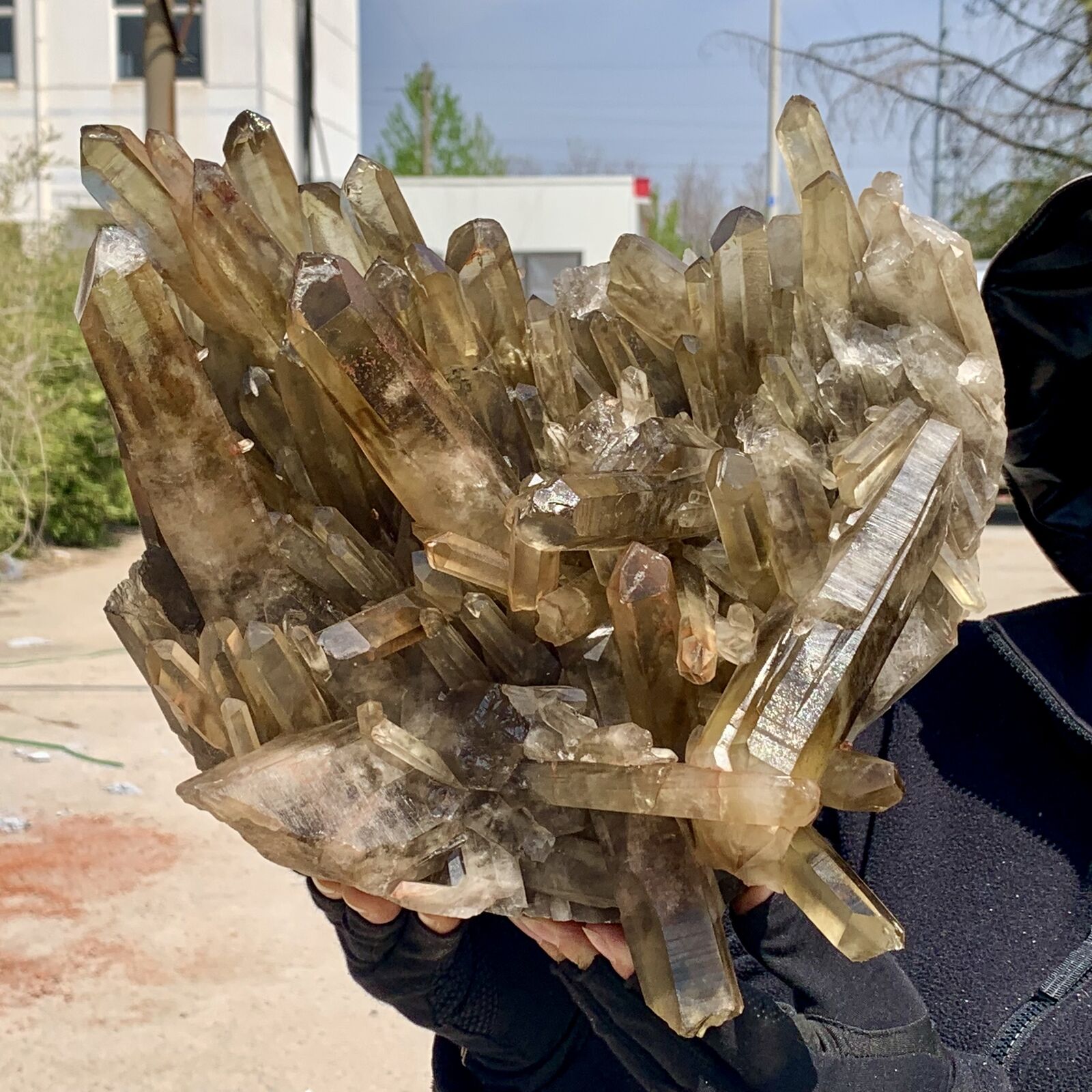 17.9LB Natural Citrine cluster mineral specimen quartz crystal healing