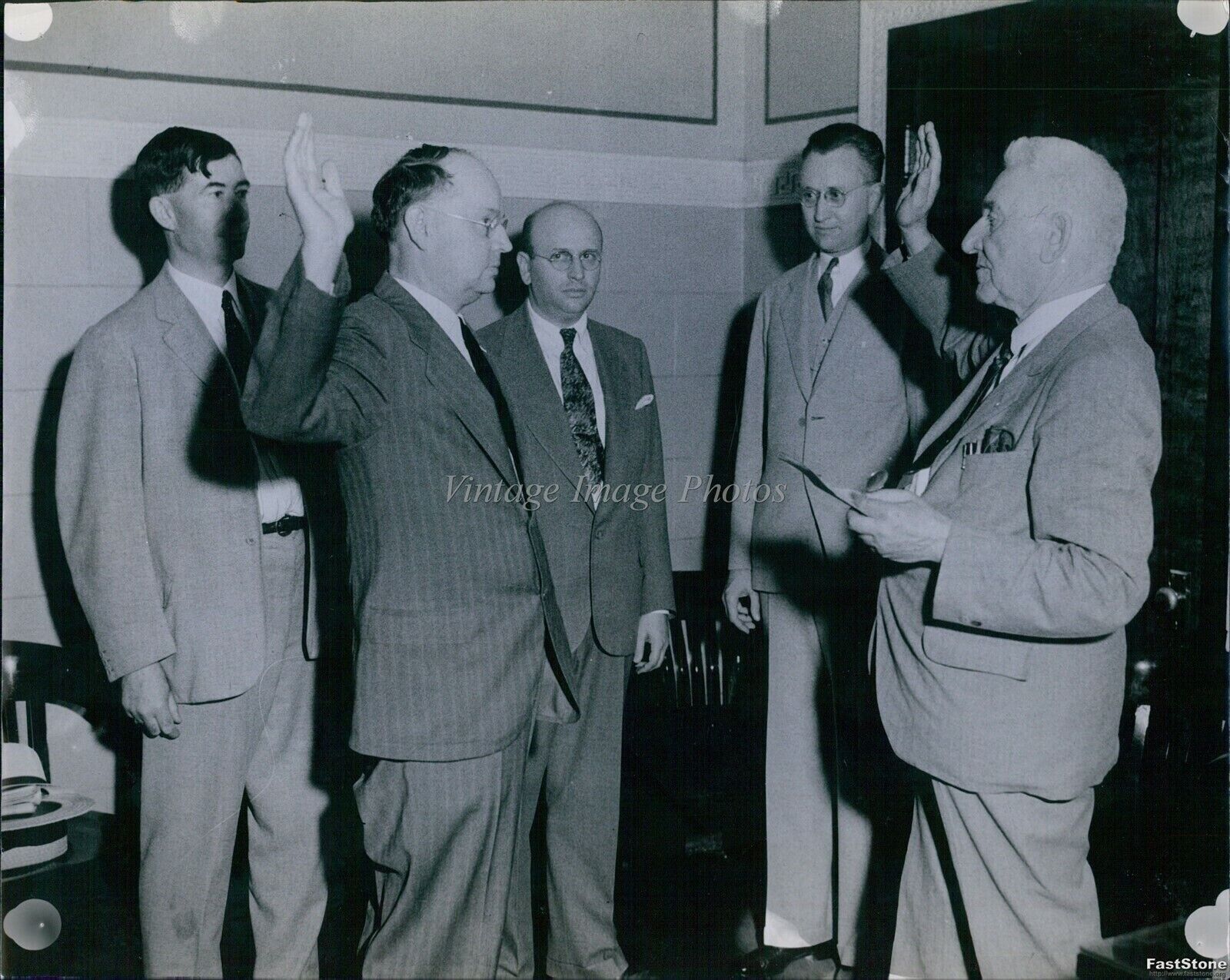 1933 Theo Epstein Denver District Judge Otto Bock Swears In Politics 8X10 Photo