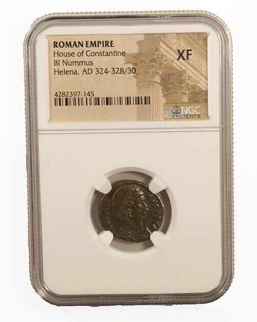 NGC XF Roman AE3 of Helena 324-337 Constantine the Great's Mother EXTREMELY FINE