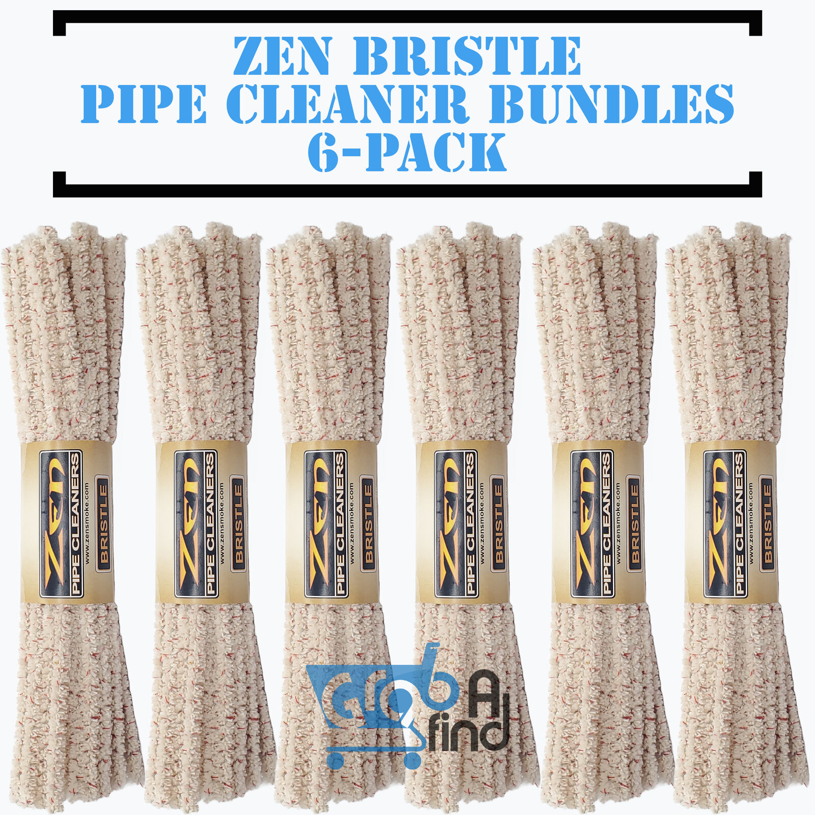 ZEN Bundles Zen Pipe Cleaners Hard Bristle 6 Pack - 44/bundle X6 / 264 count