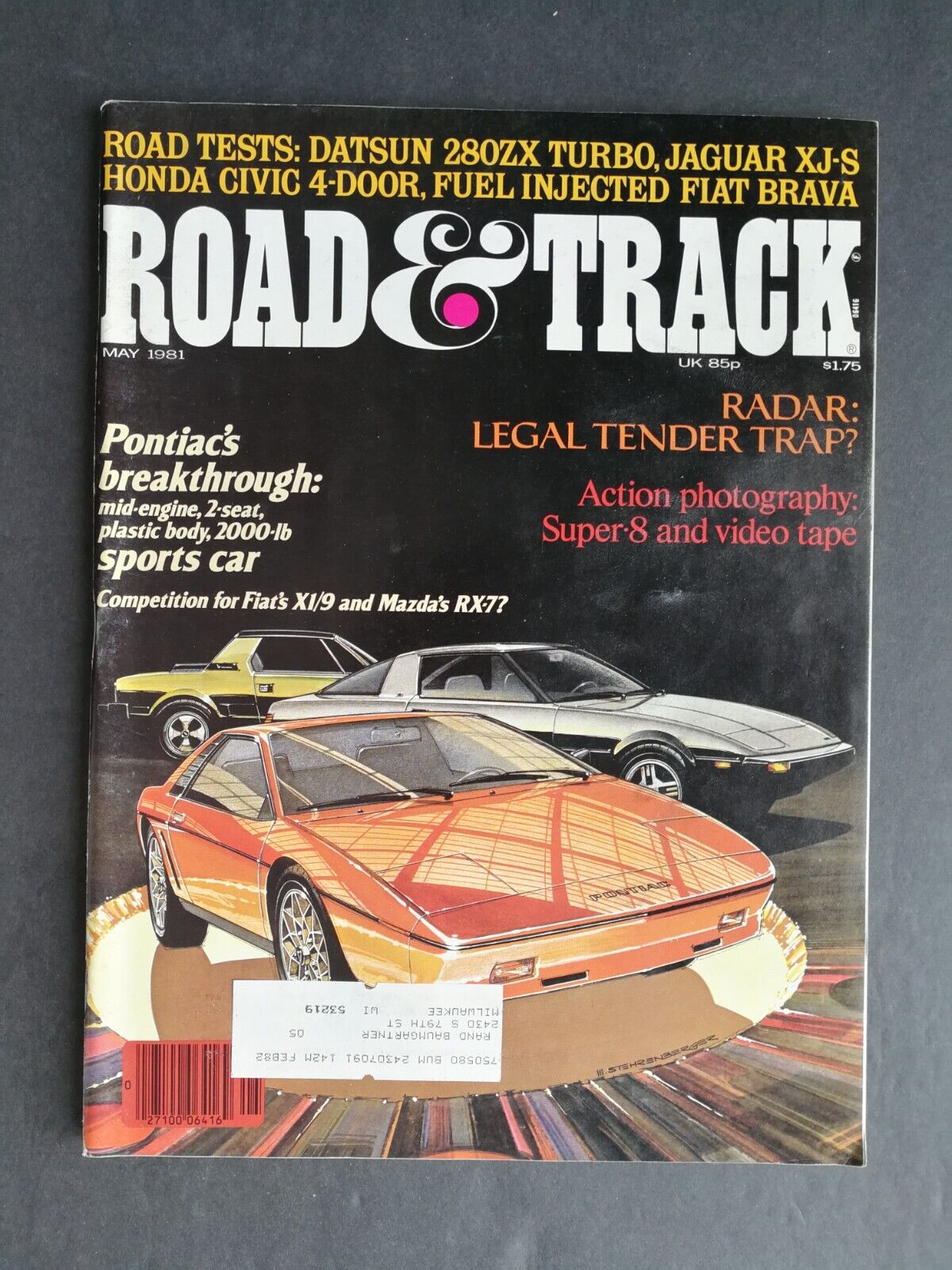 Road & Track Magazine May 1981 Jaguar XJ-S - Datsun 280ZX - Fiat Brava - 223