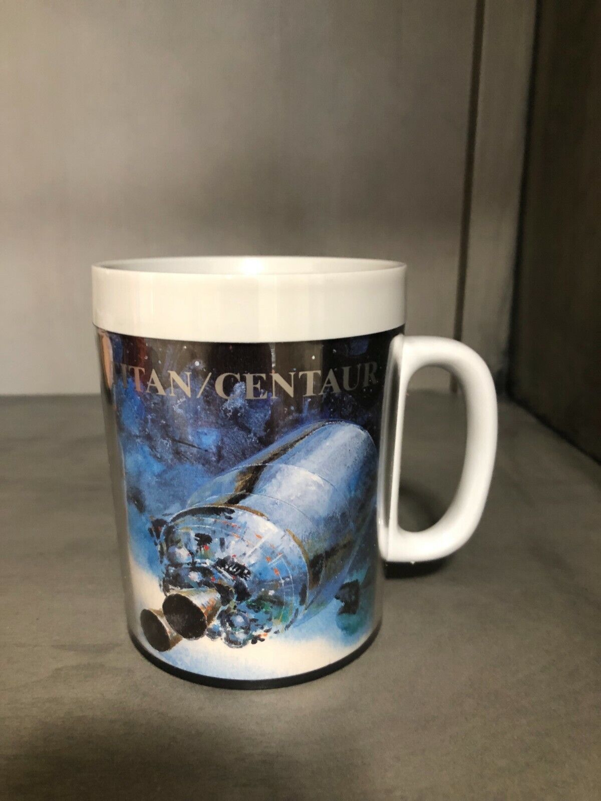 Vintage NASA Titan Centaur General Dynamics Thermo-Serv Mug Cup