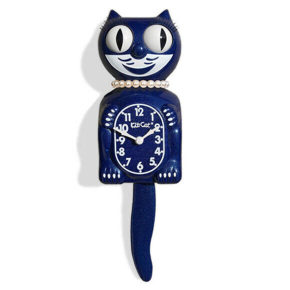 Limited Edition Galaxy Blue Lady Kit-Cat Klock clock sparkles FREE US SHIPPING