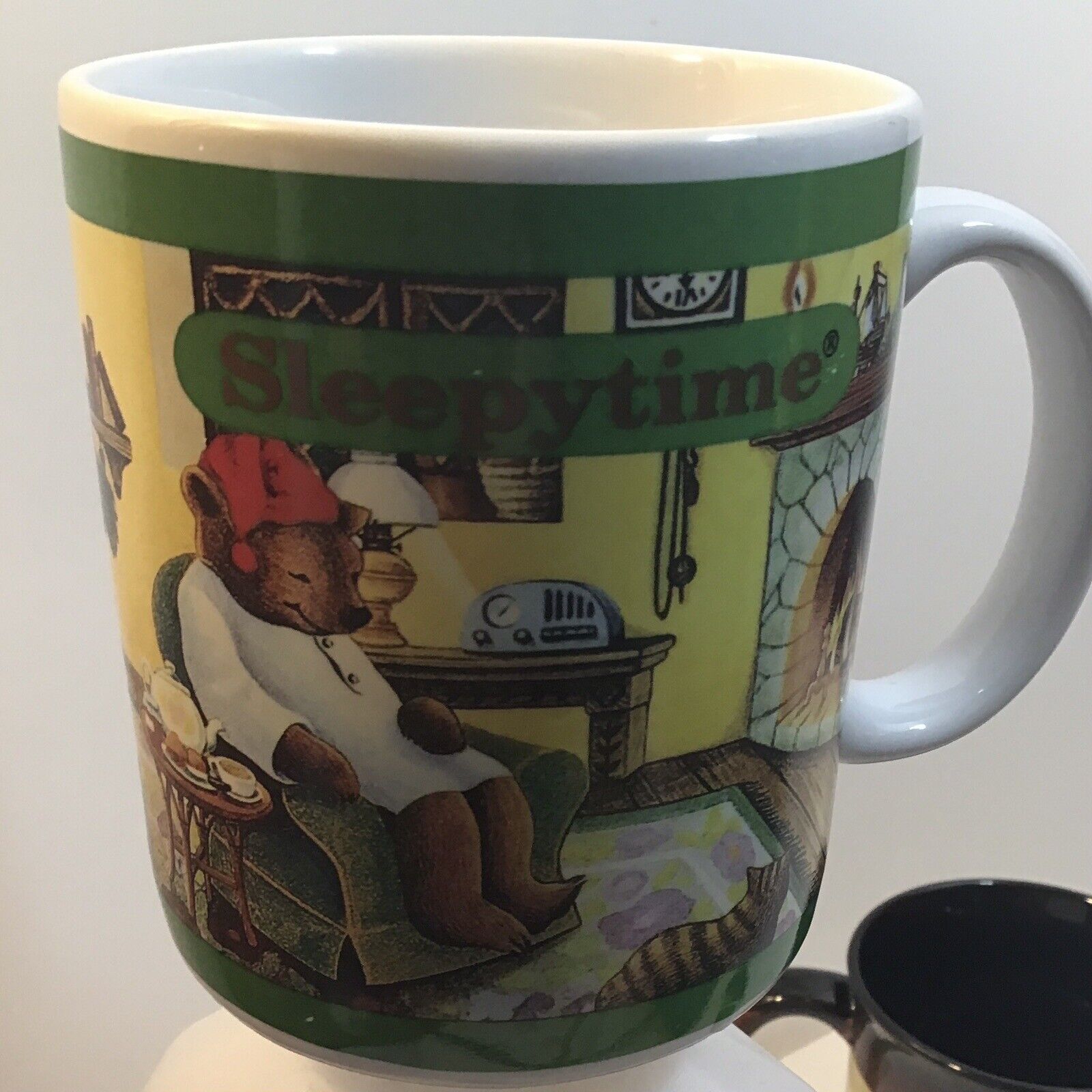Vintage Sleepytime Sleepy Bear Family Coffee Tea Mug Celestial Seasonings 1993