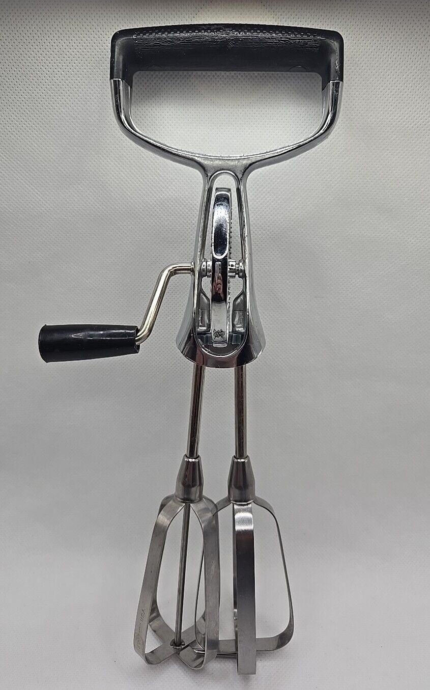 Vintage EKCO Best Egg Beater Hand Crank Mixer Stainless OFF GRID Camping USA