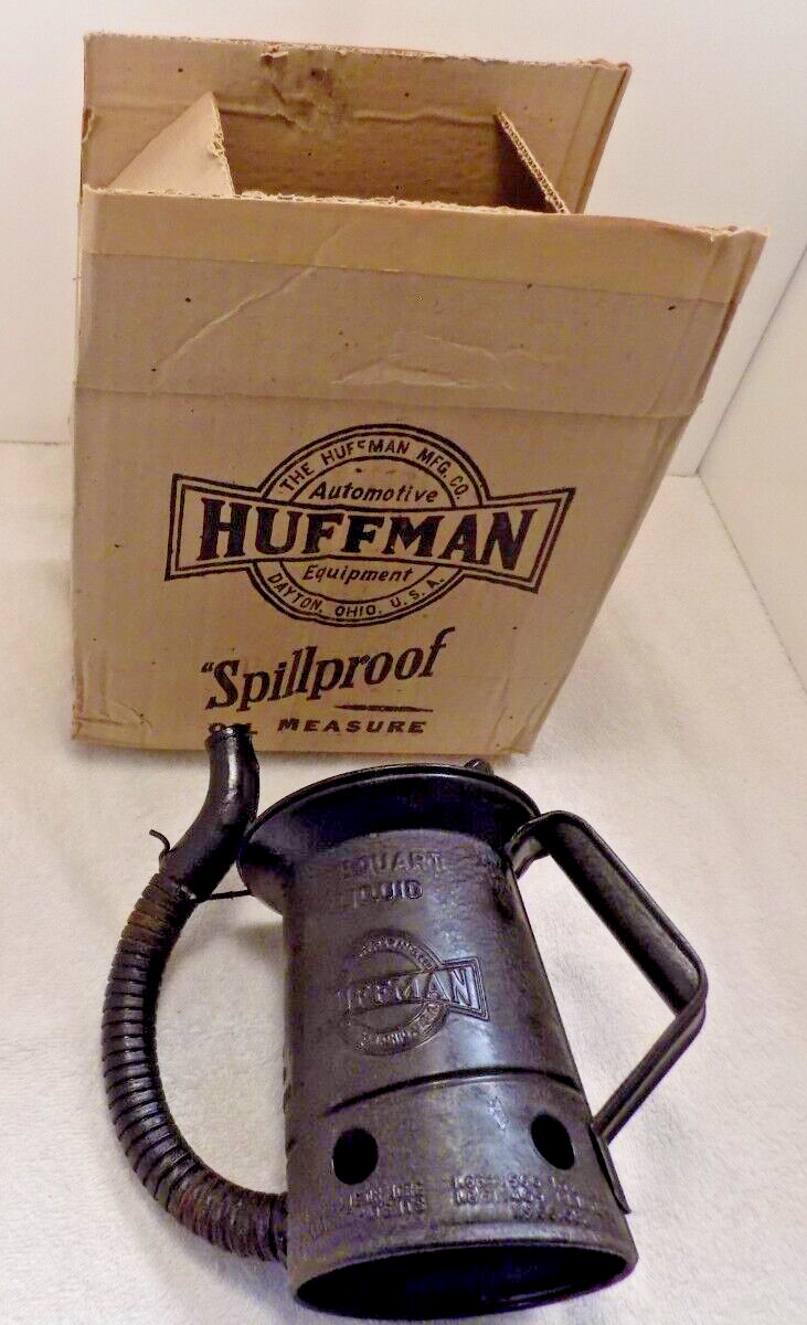 Oil Can NOS  Vintage Huffman Antique WWII From Factory Sealed Case Original Box