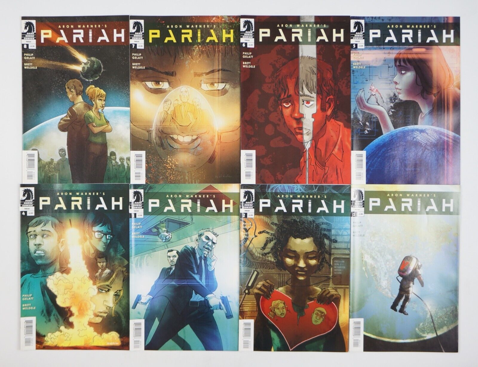 Aron Warner's Pariah #1-8 VF/NM complete series Dark Horse Comics sci-fi set lot