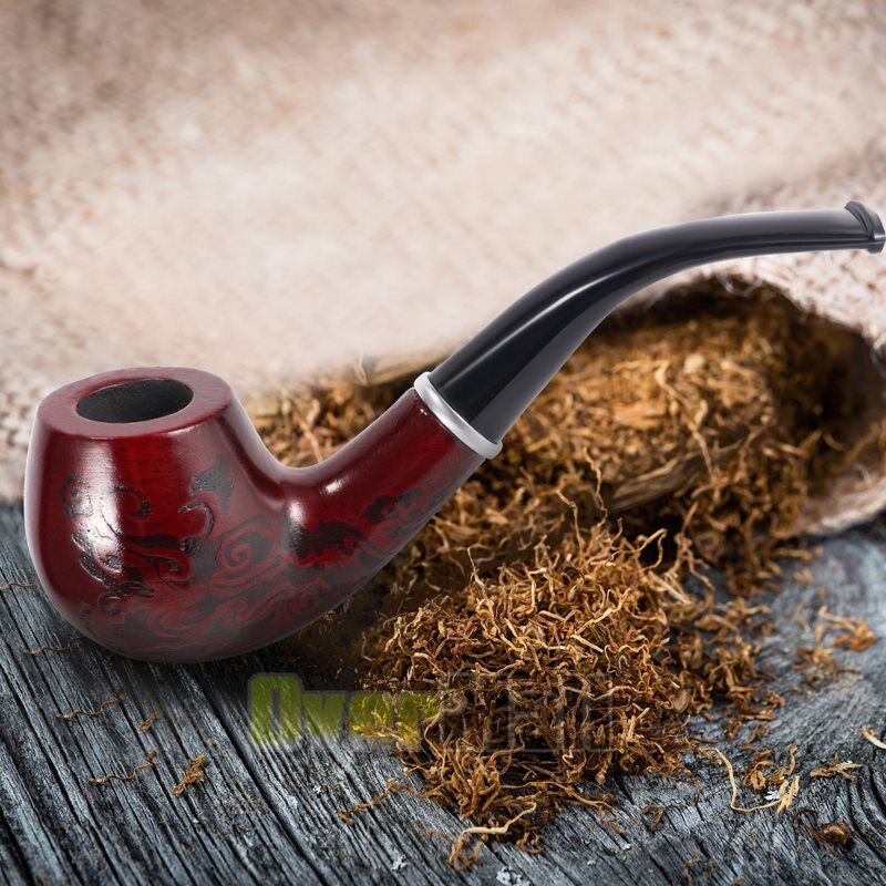 Durable Wooden Wood Smoking Pipe Tobacco Cigarettes Cigar Pipes Enchase Gift