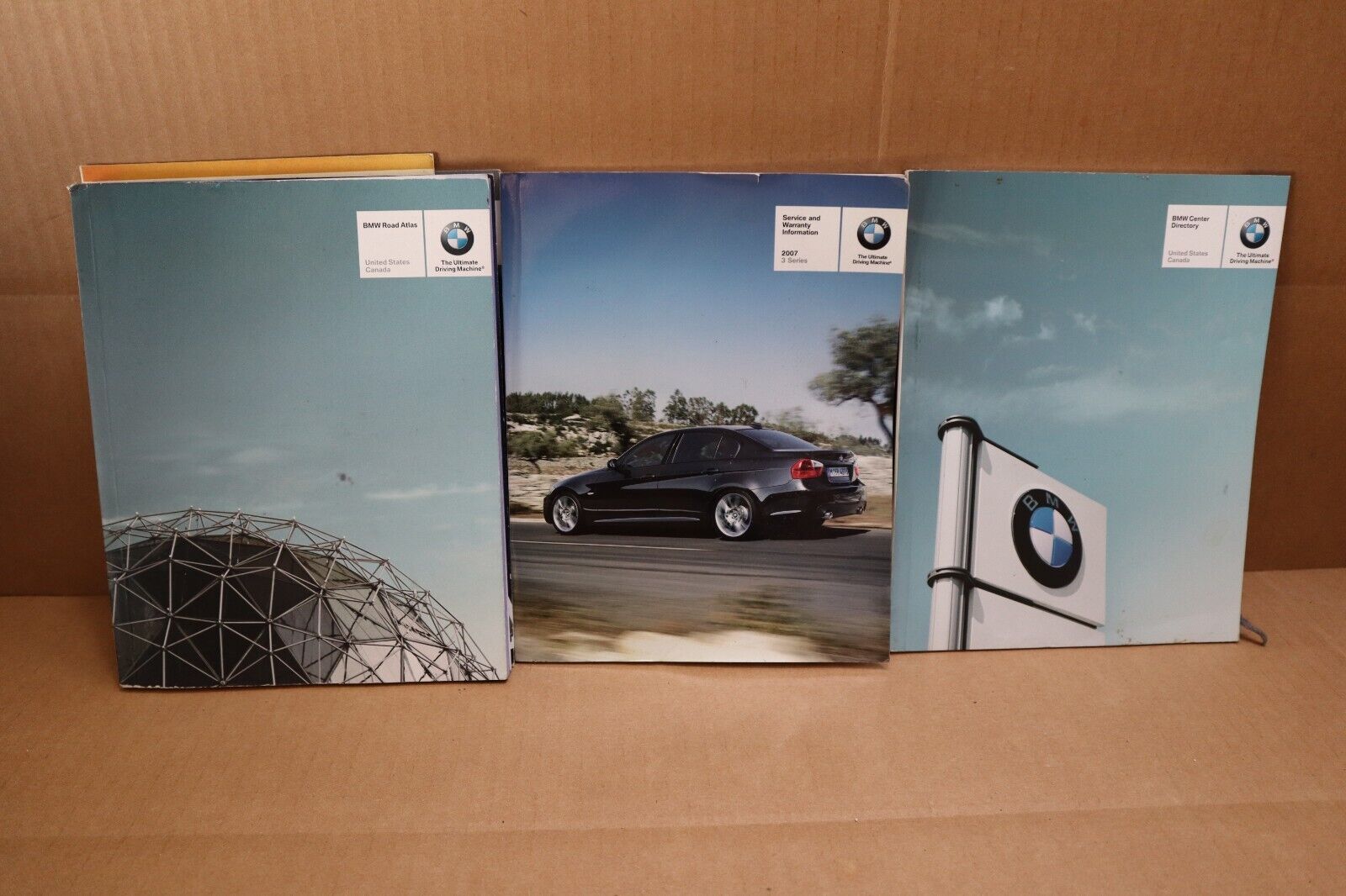 2007 BMW 3 Series Road atlas Owners Manual With Case OEM
