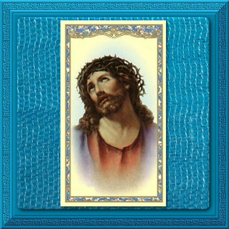 Catholic HOLY Prayer CARD Jesus Christ Saint Gertrude Head of Christ Ecce Homo