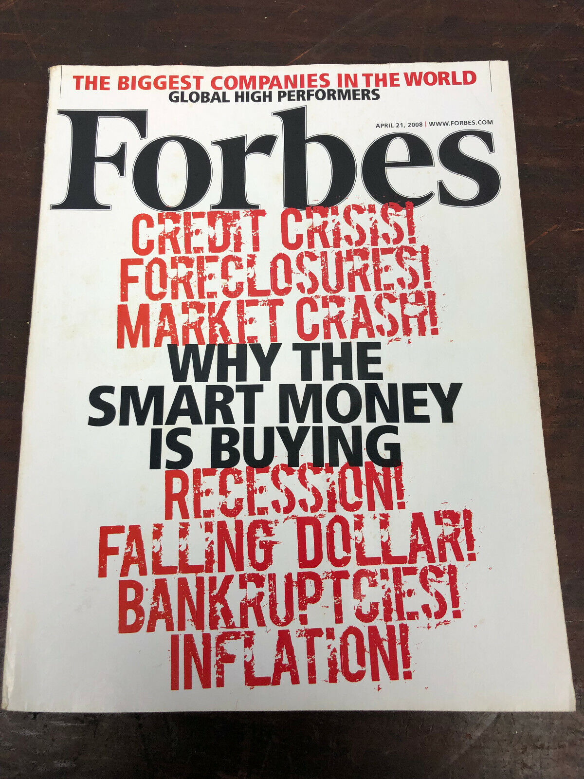 Vintage Forbes April 2008 Magazine Credit Crisis Foreclosures Market Crash 