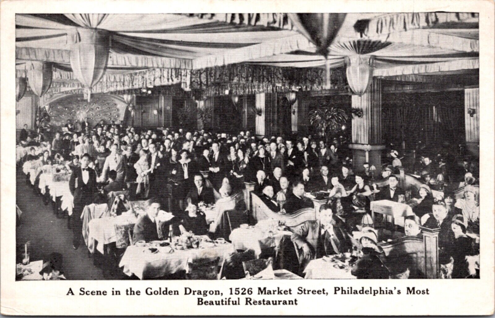 Postcard Golden Dragon Restaurant 1526 Market Street Philadelphia Pennsylvania