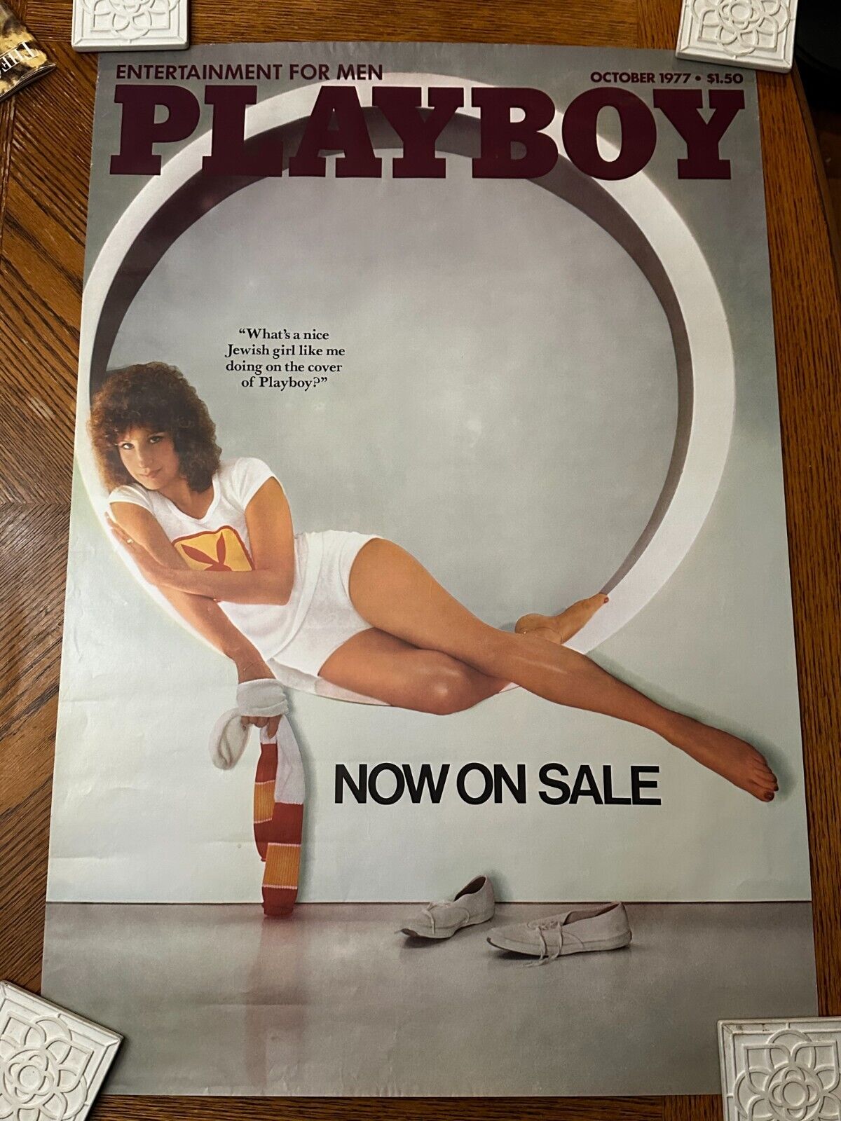 Playboy 1977 Promotional Poster Barbara Streisand 34x22 RARE Nice Jewish Girl