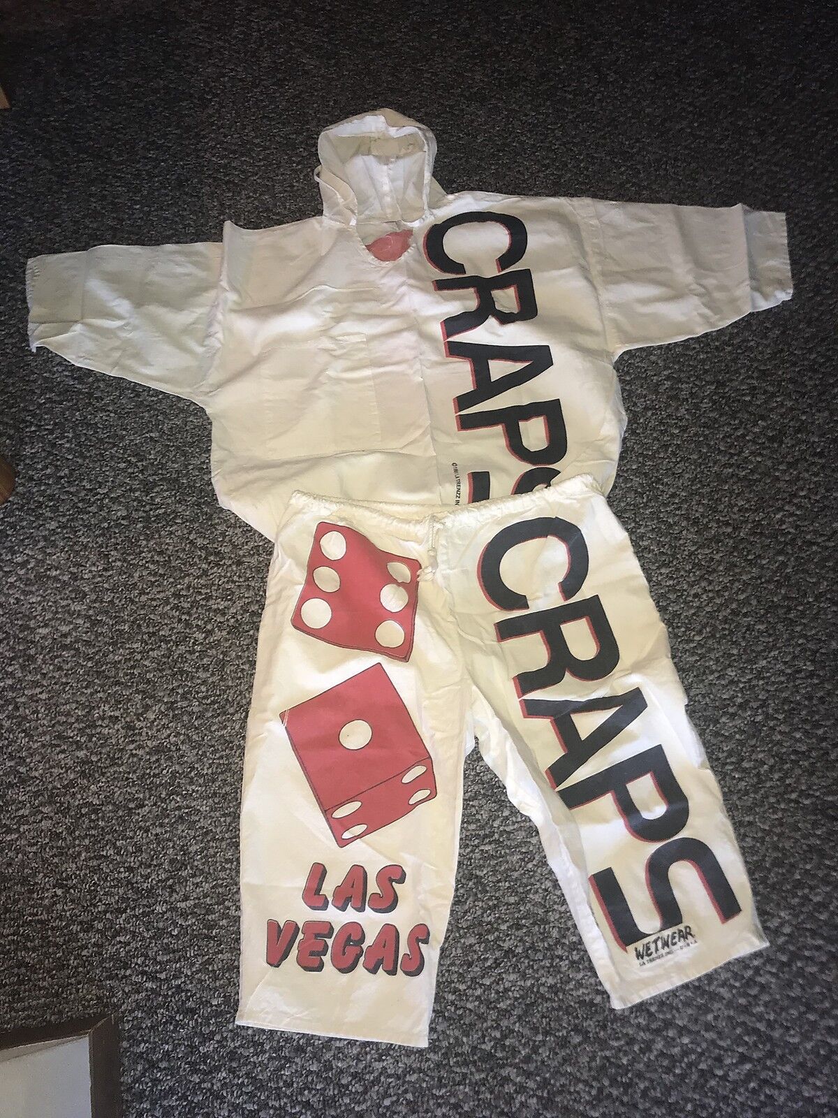Craps Dice Hooded Top & Pants Outfit Halloween Or Convention? Las Vegas 1991