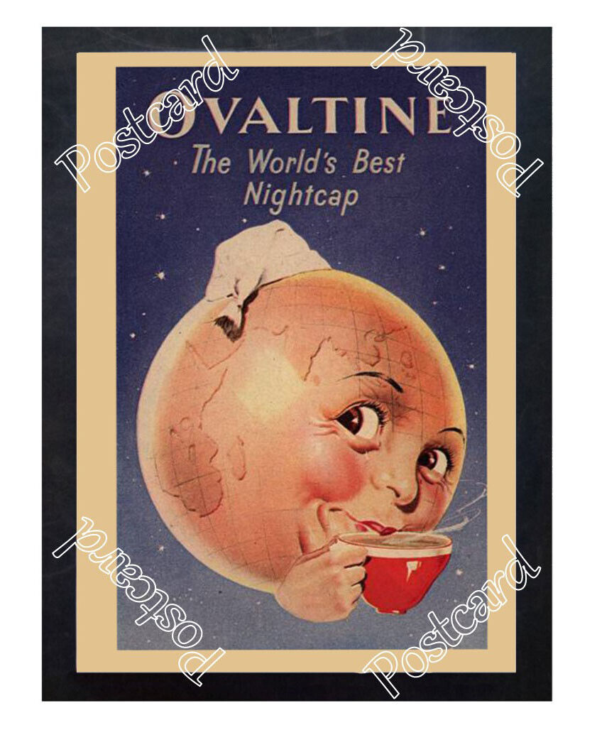 Historic Ovaltine - \'The world\'s best nightcap\' 1953 Advertising Postcard