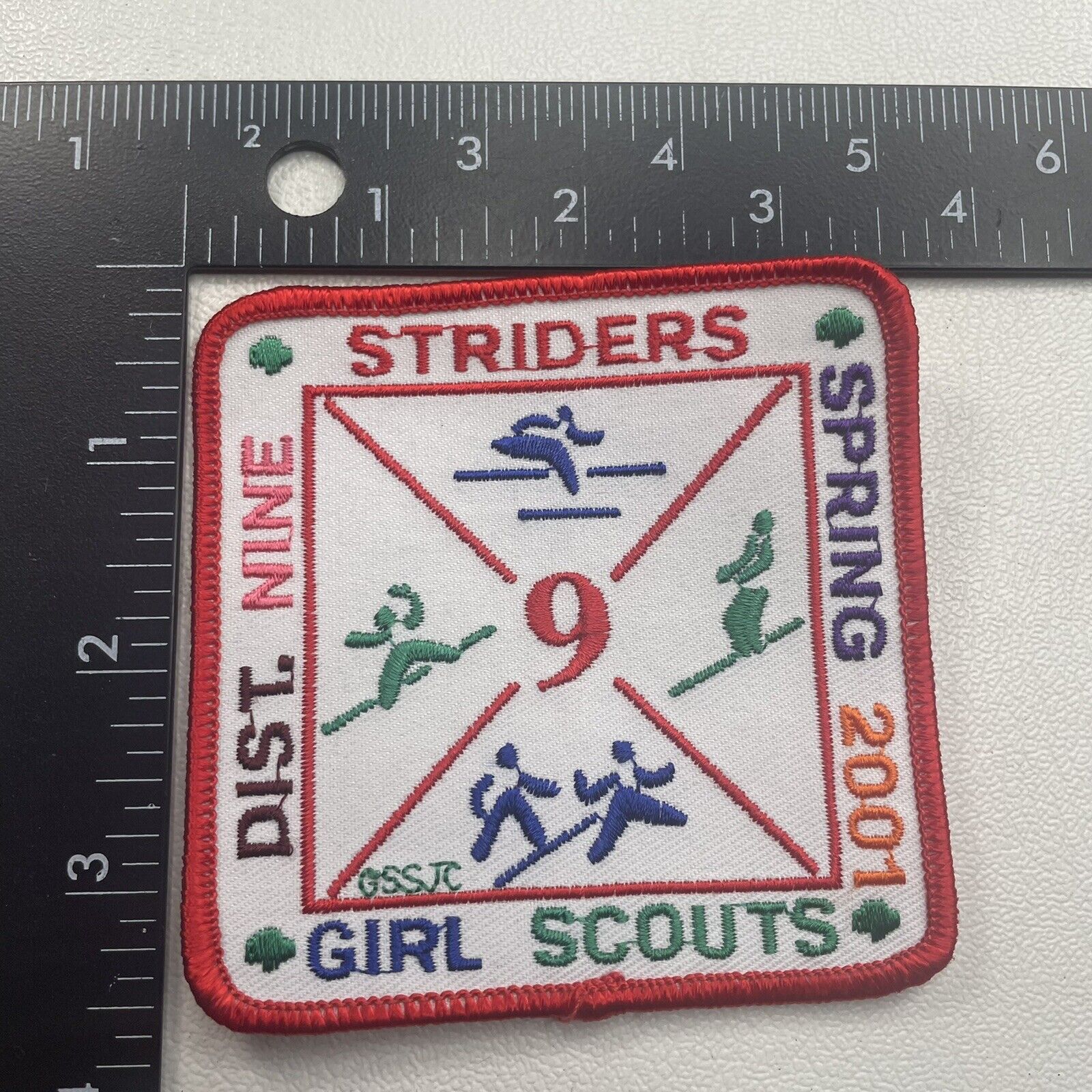 2001 Girl Scouts Dist. 9 Striders Patch (Snow Ski Run & More) 20WB