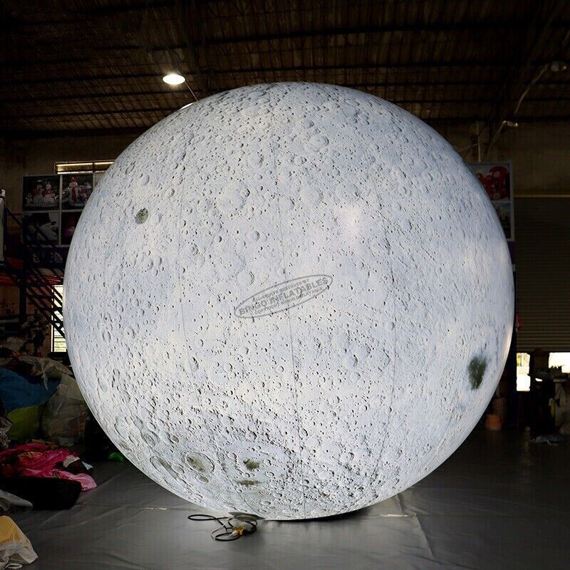 Inflatable Moon With LED Lights / Hanging Inflatable LED Moon Planet Model Toys