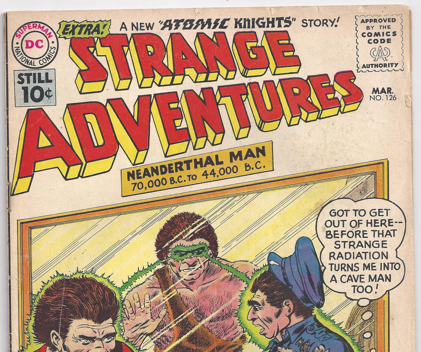 DC Comics Strange Adventures #126 Neanderthal Man from Mar. 1961 in VG- Con.