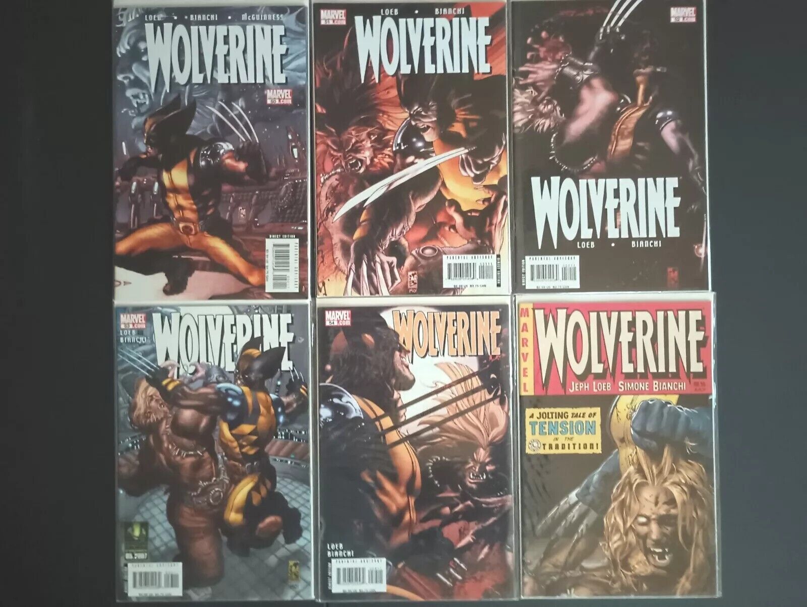 Wolverine #50-55 Death Of Sabertooth  Marvel Comics Evolution Story Line
