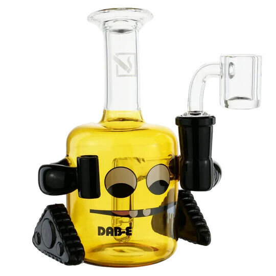 SMOKEY The Yellow Glass Robot with Accessories
