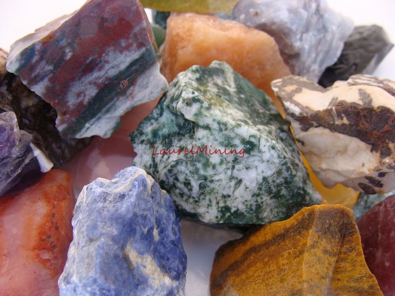 Natural TUMBLE ROUGH - 1000 CARAT Lots - Colorful Mix of Rock and Gemstone Rough